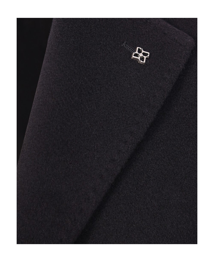Tagliatore Tailored Coat With Notch Lapel And Pockets In Black