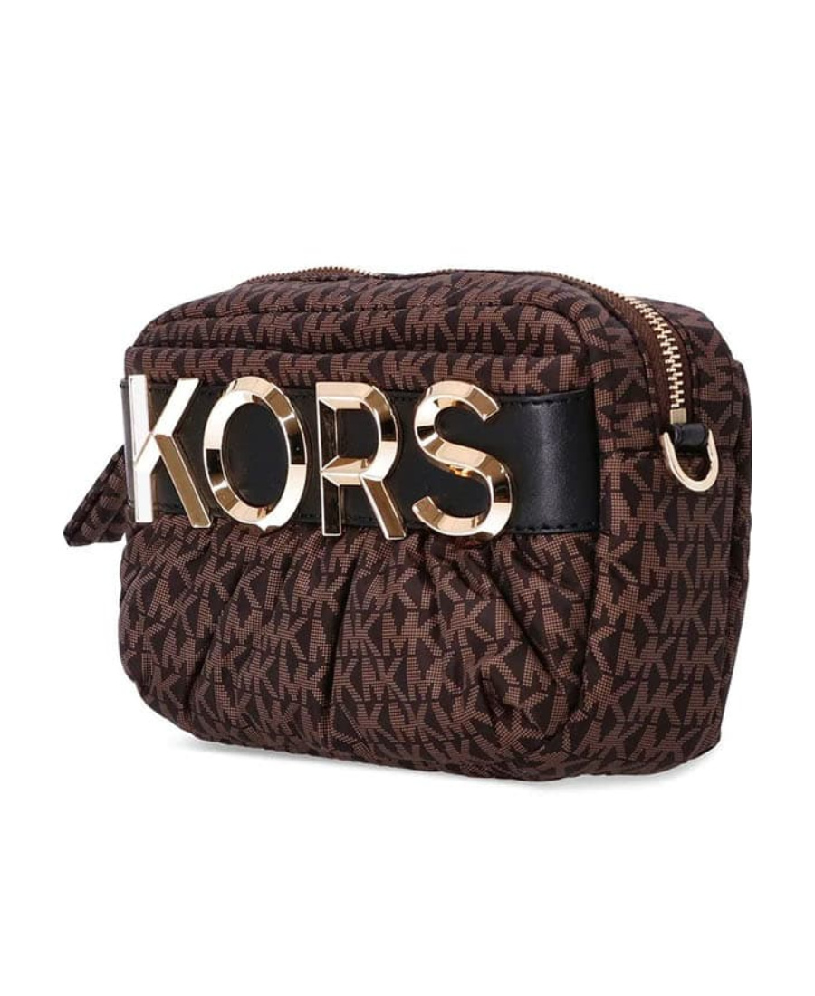 Michael Kors Logo-plaque Crossbody Bag In Black