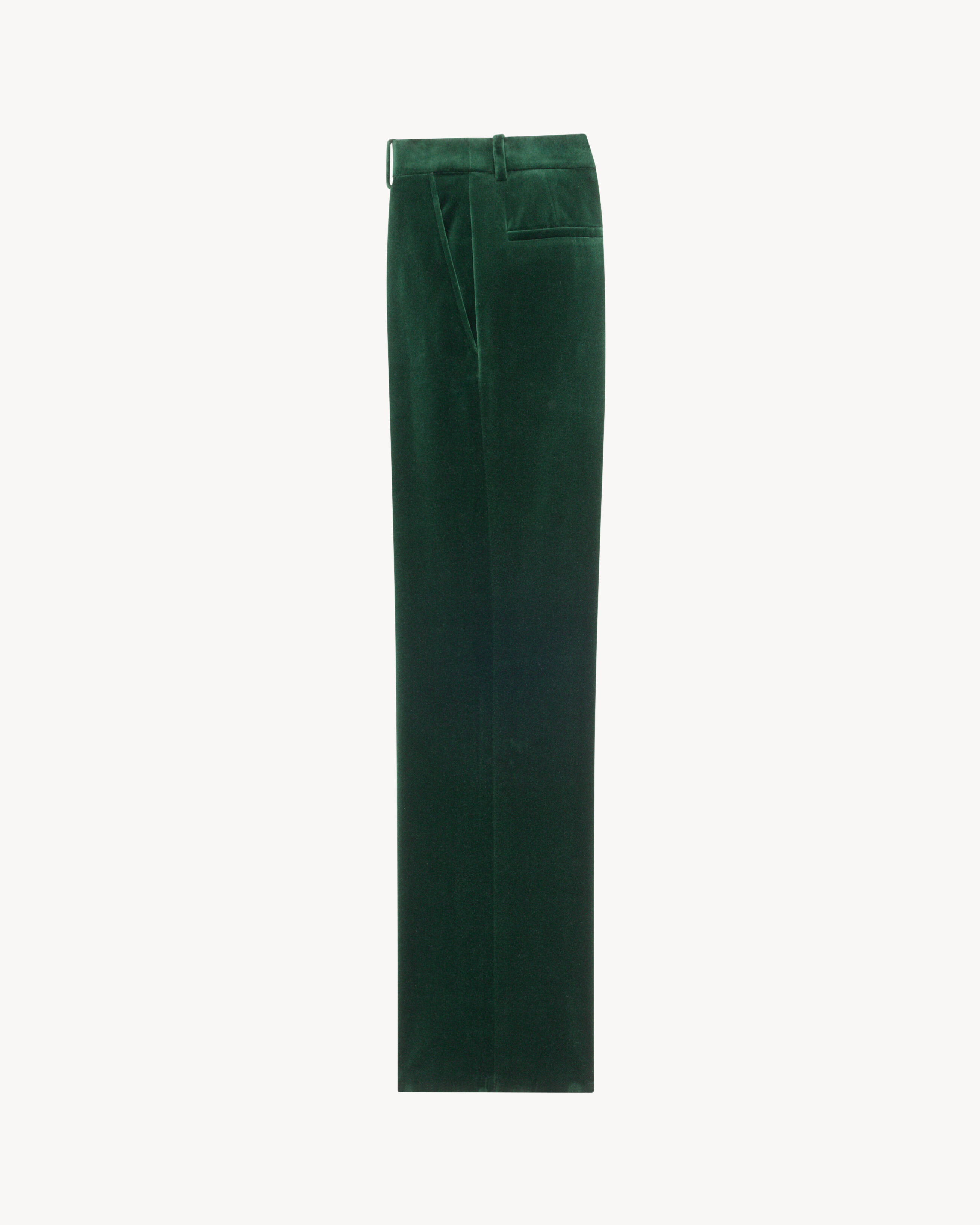 Saint Laurent Pantalon Velours Coton Vintage In Green