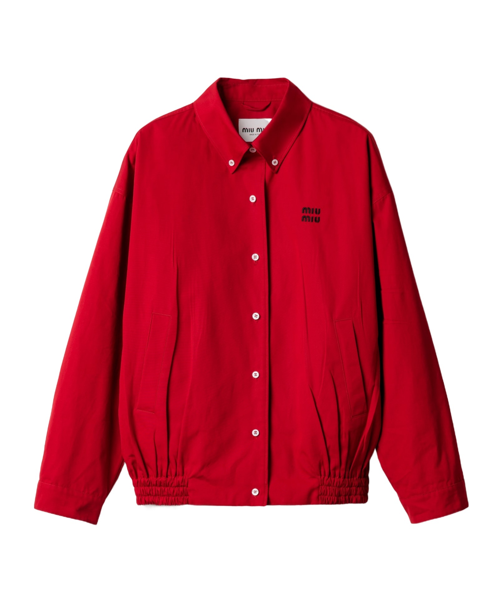 Shop Miu Miu Heavy Poplin Blouson Jacket