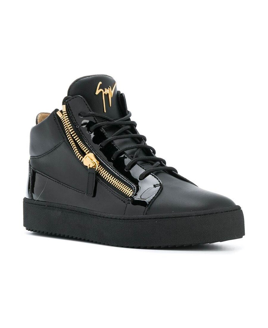 Giuseppe Zanotti Side-zip High-top Sneakers In Black