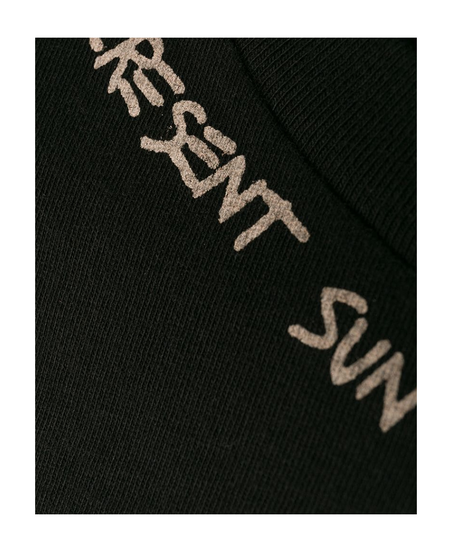 Saint Laurent Slogan Detail T-shirt In Black