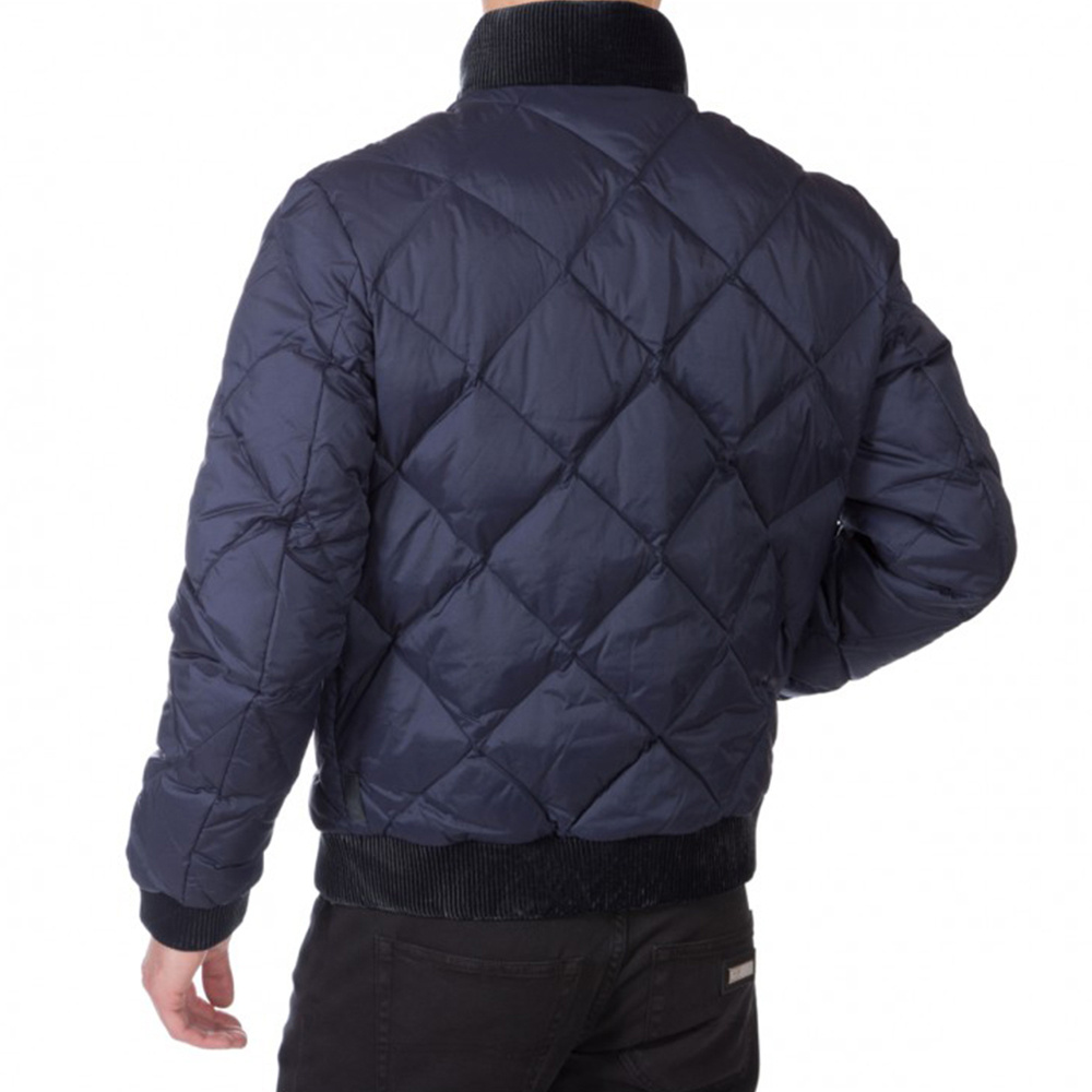 Armani Collezioni Quilted High-neck Down Jacket In Black
