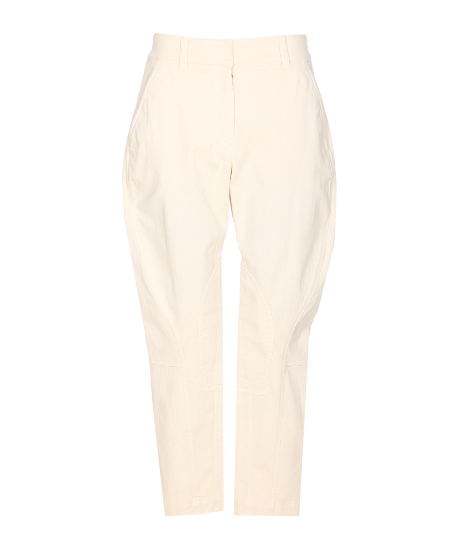 Brunello Cucinelli Casual Pants With Belt Loops In White