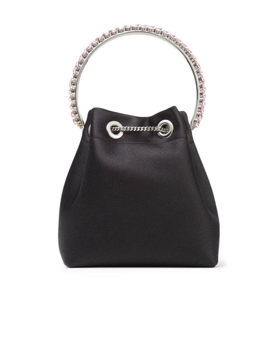 Jimmy Choo Borsa A Secchiello Bon Bon In Pelle Nera Donna In Black