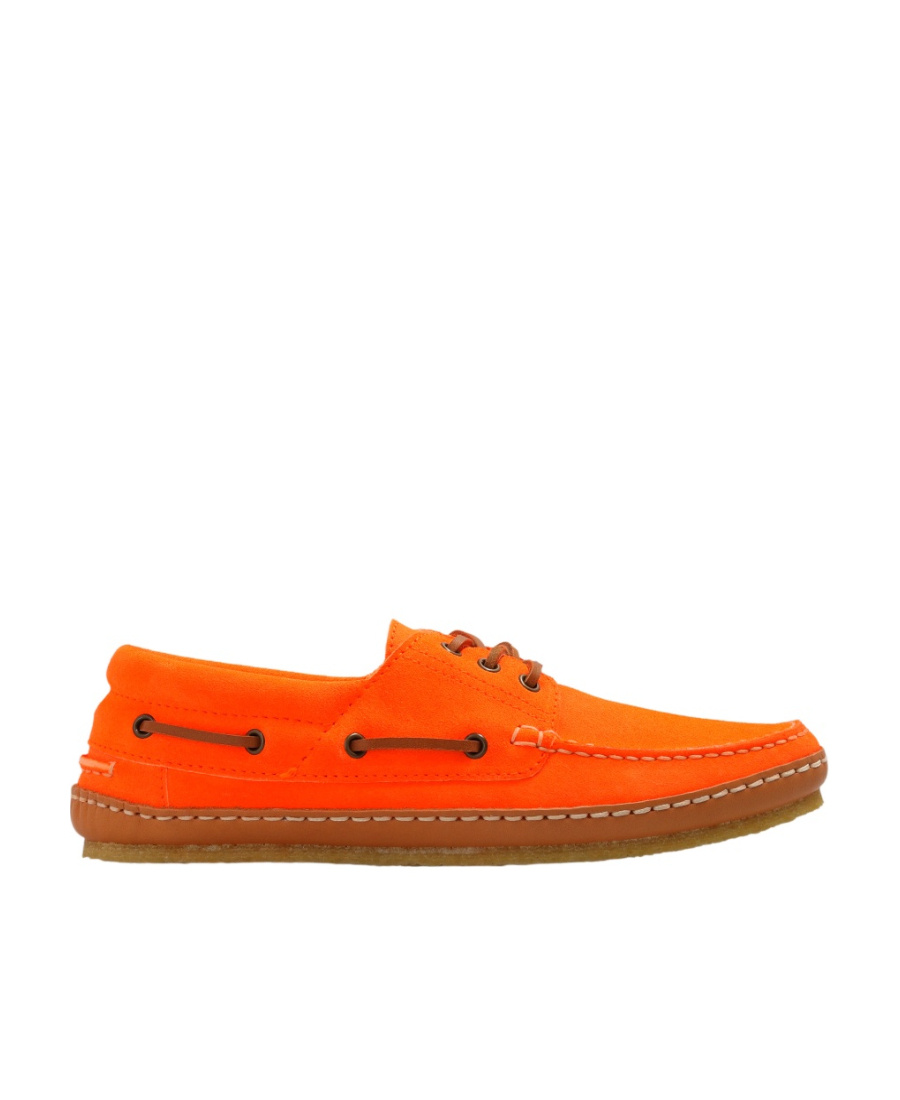 Saint Laurent Men's Fluo Suede Ashe Loafers In Red