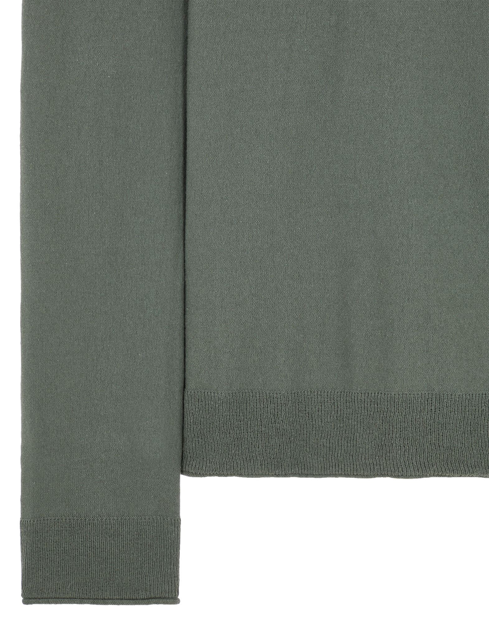 Stone Island Tricot Vert Coton In Green