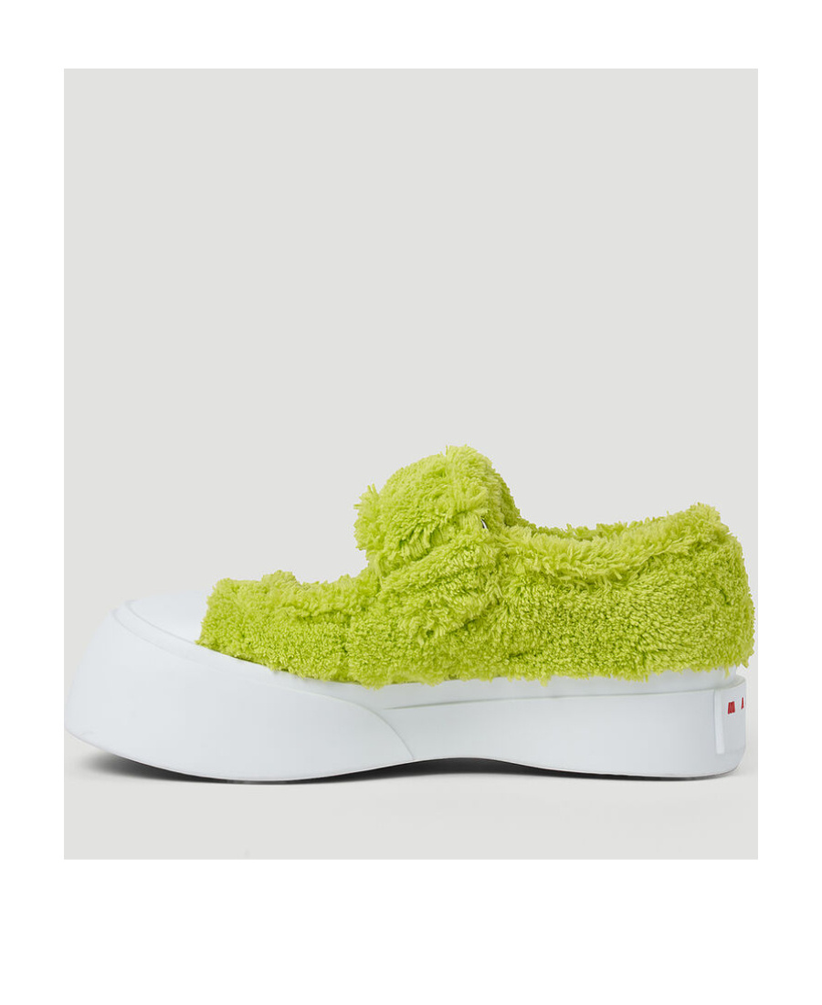 Marni Leather Ballerina Shoes In Green