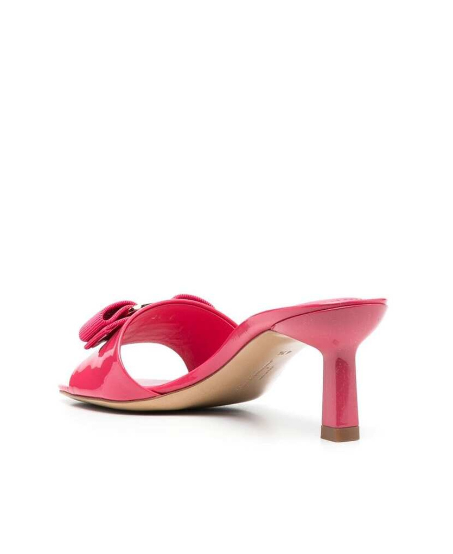 Ferragamo Viva Bow 60mm Mules In Red