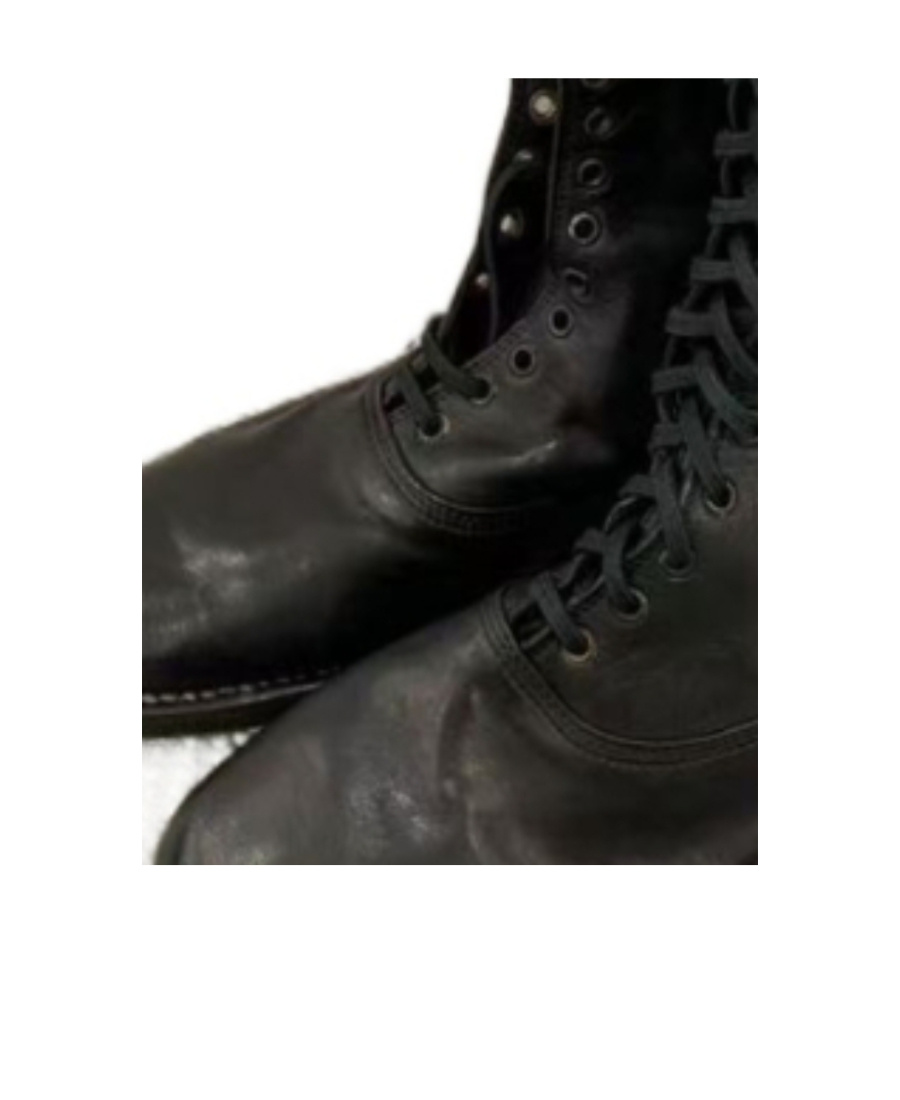 Guidi Stitching Design High Boots In Black