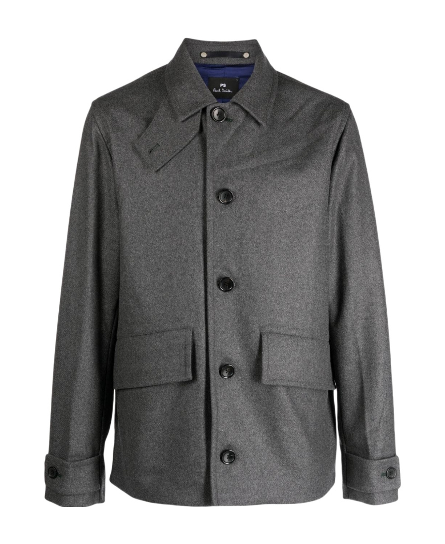 PAUL SMITH SINGLE-BREASTED WOOL-BLEND SHORT COAT