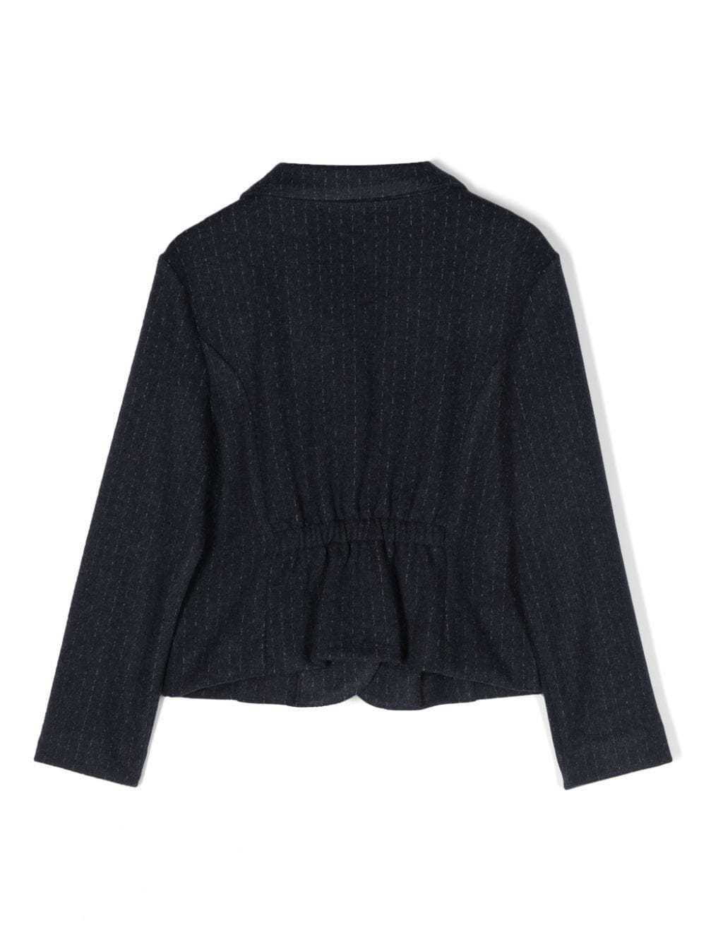 Il Gufo Stripe-pattern Single-breasted Blazer In Black
