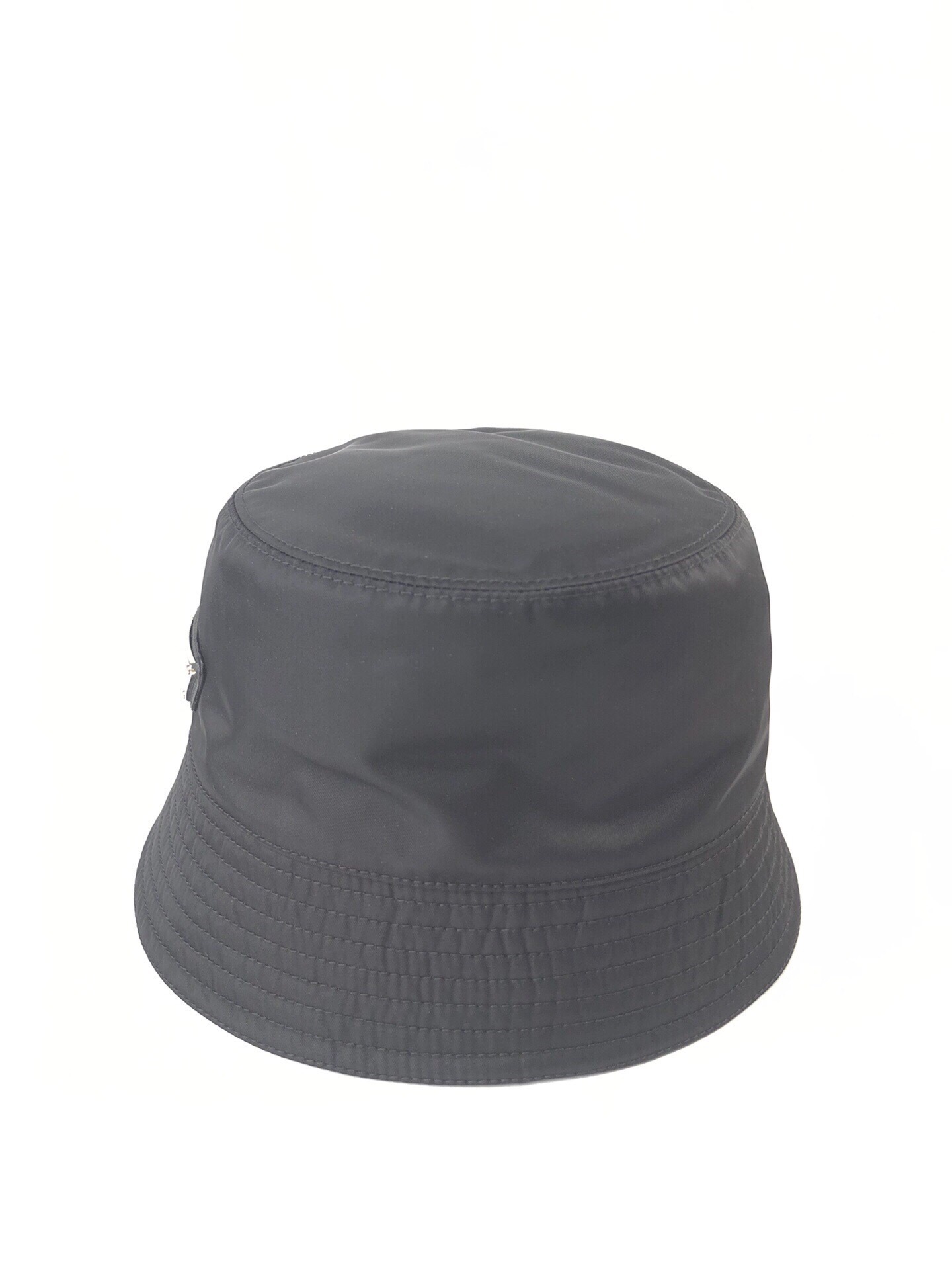 Prada Re-nylon Barrel Hat In Black