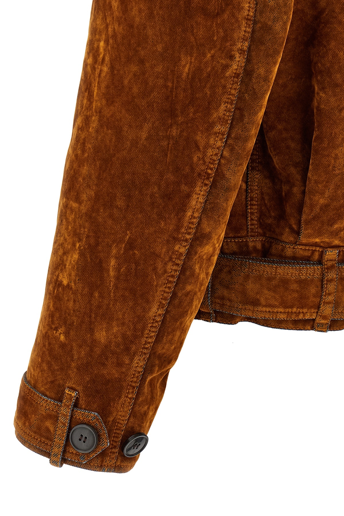 Dries Van Noten Velvet Biker Jacket Puffer Jackets Multicolor In Brown
