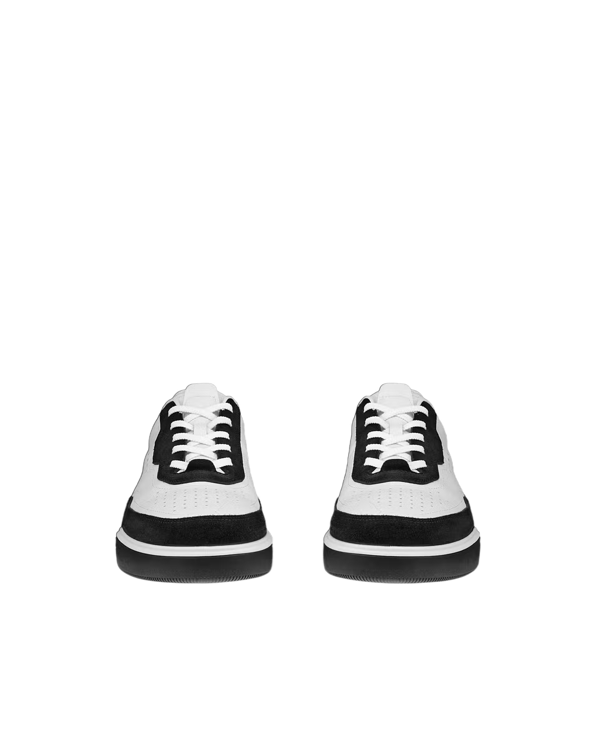 Ecco Round Toe Sneakers In White