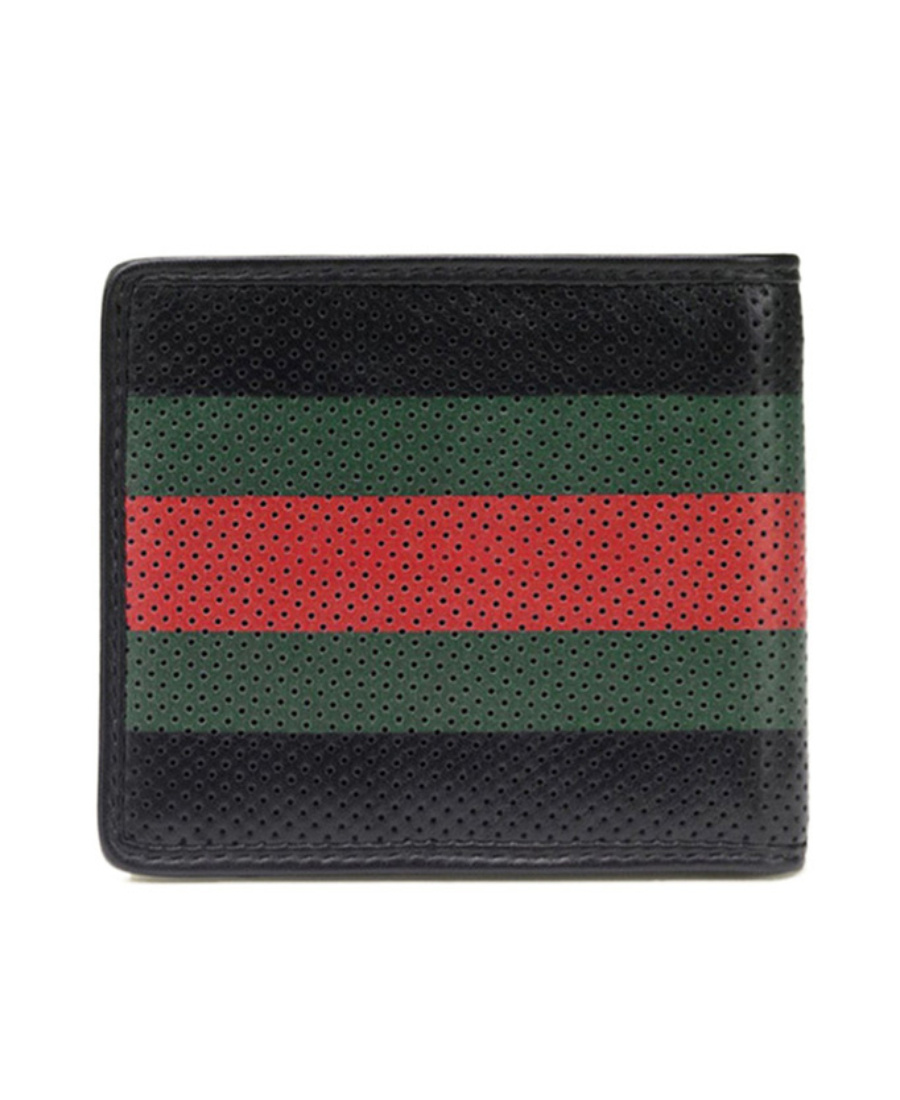 Gucci Mesh Color Matching Wallet In Black