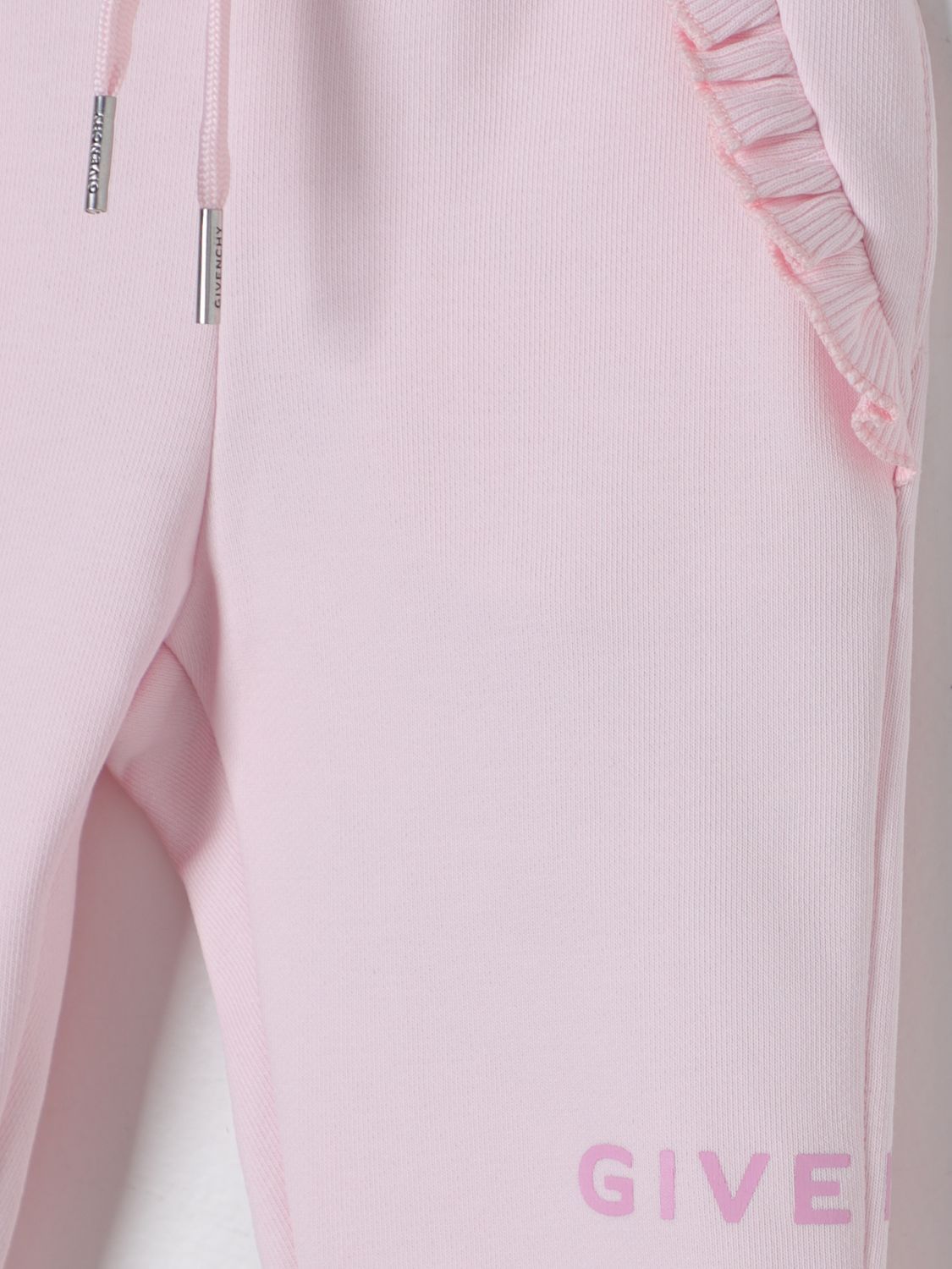 Givenchy Ruffled-detailed Cotton Track Pants In Purple
