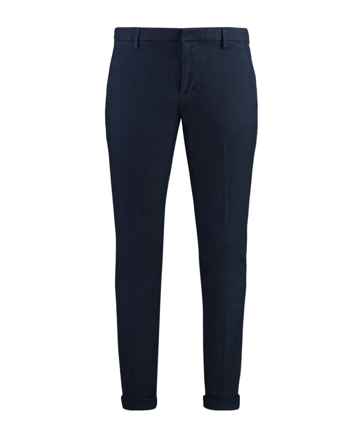 Dondup Gaubert Pants In Blue Cotton In Black
