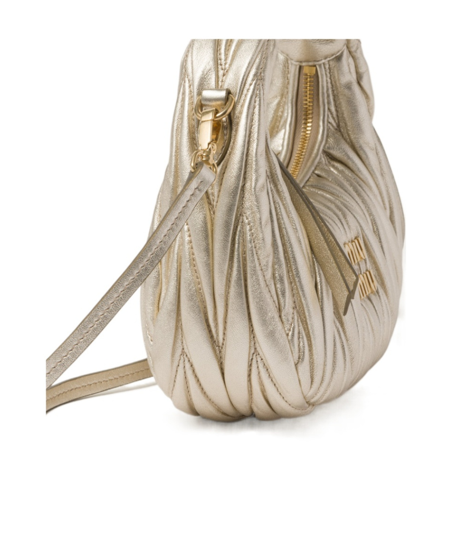Miu Miu Quilted Leather Top-handle Bg In Yellow