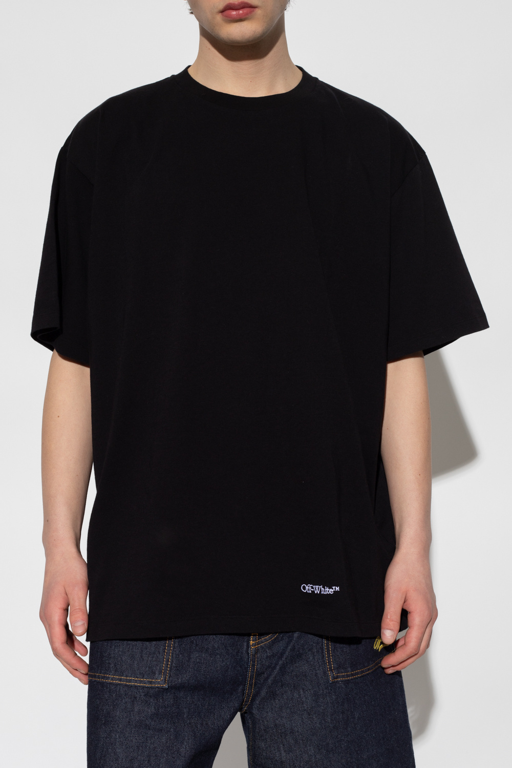 Off-white Scribble Diag Printed T-shirt In Black