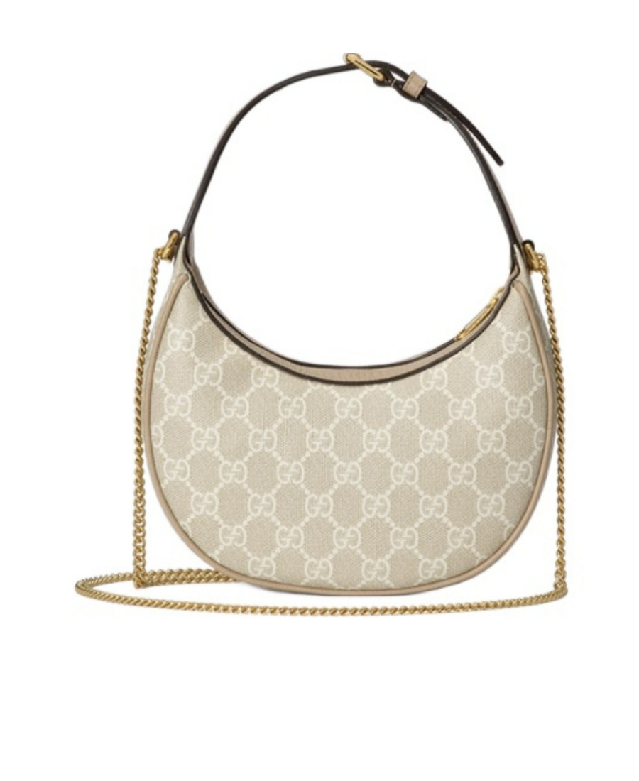 Gucci Gg Half-moon Mini Bag In Nude