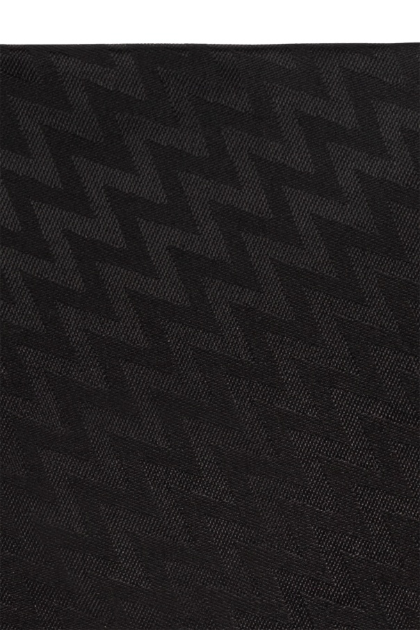 Lanvin Logo-jacquard Frayed Edge Scarf