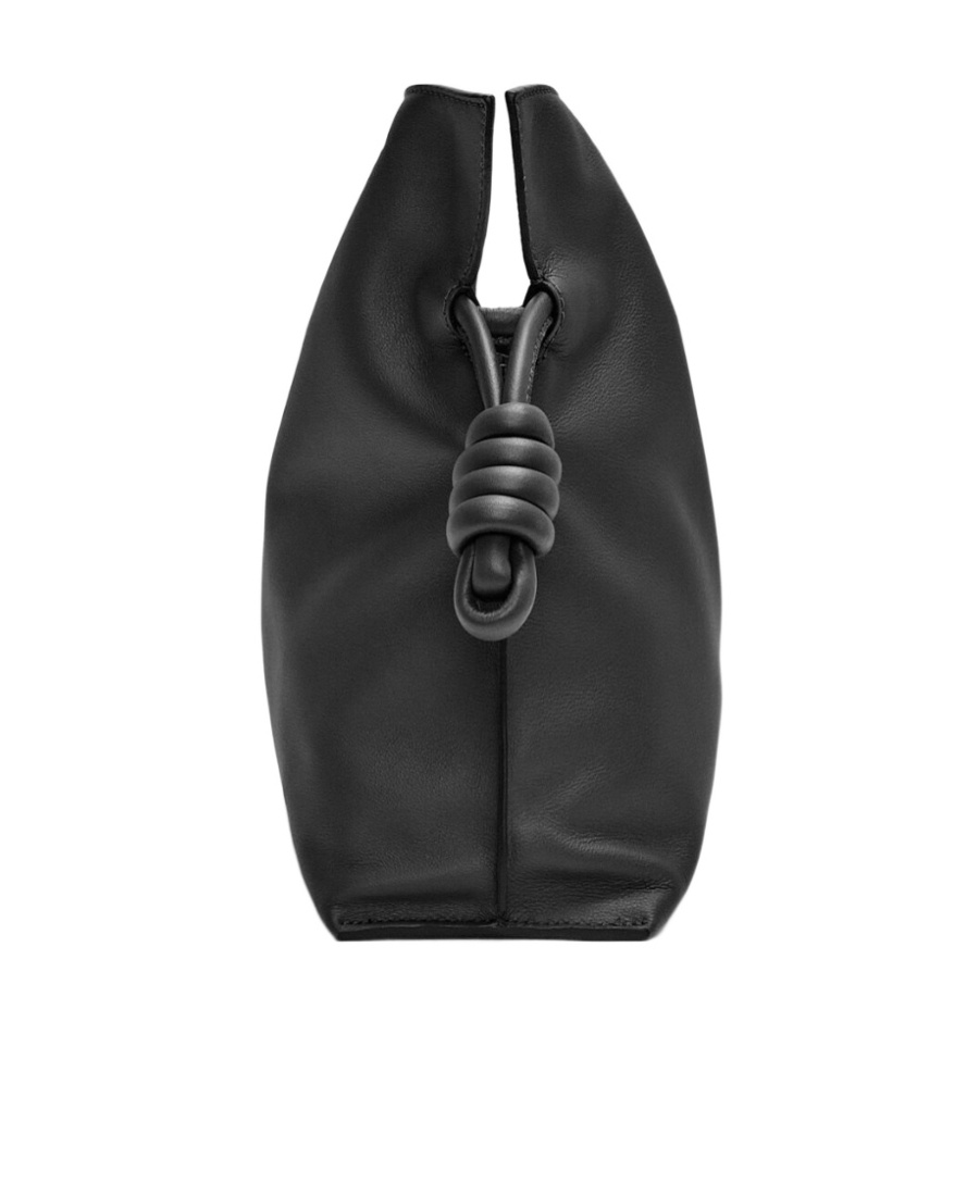 Loewe Flamenco Medium Clutch Bag In Napa Leather In Black
