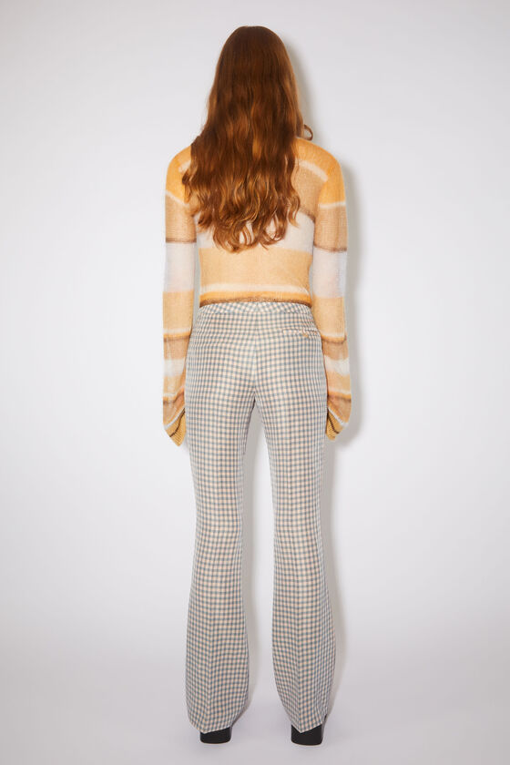 Acne Studios Low-waisted Checked Trousers In Gray