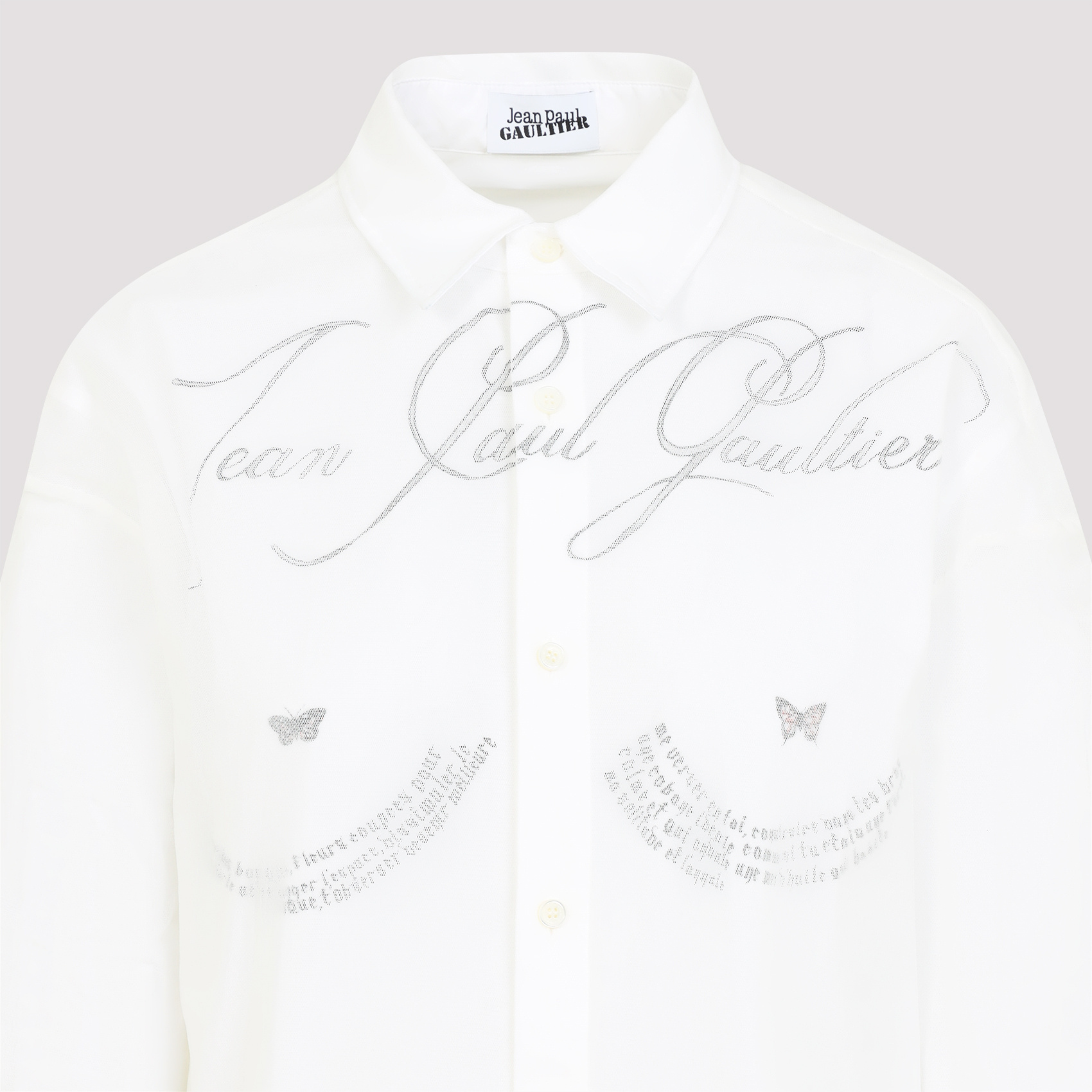 Shop Jean Paul Gaultier Long Sleeve Shirt In White