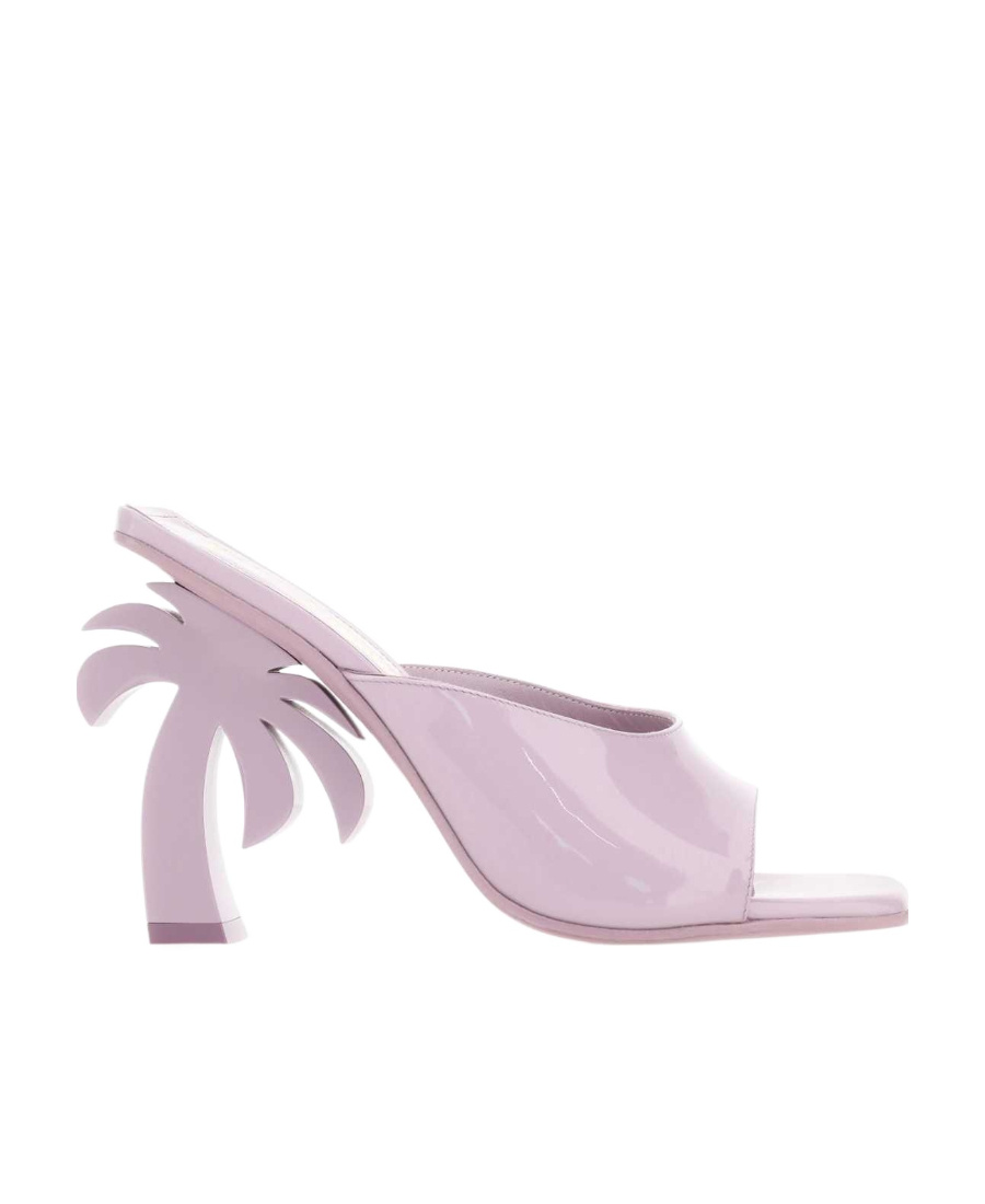 Palm Angels Palm Beach Leather Mules In Pink
