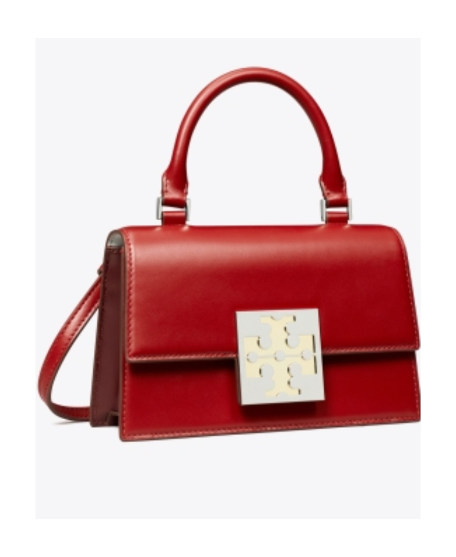 Tory Burch Bon Bon Leather Tote Bag In Red