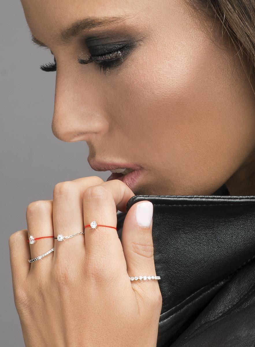 Redline Illusion Splicing Ring In Gray