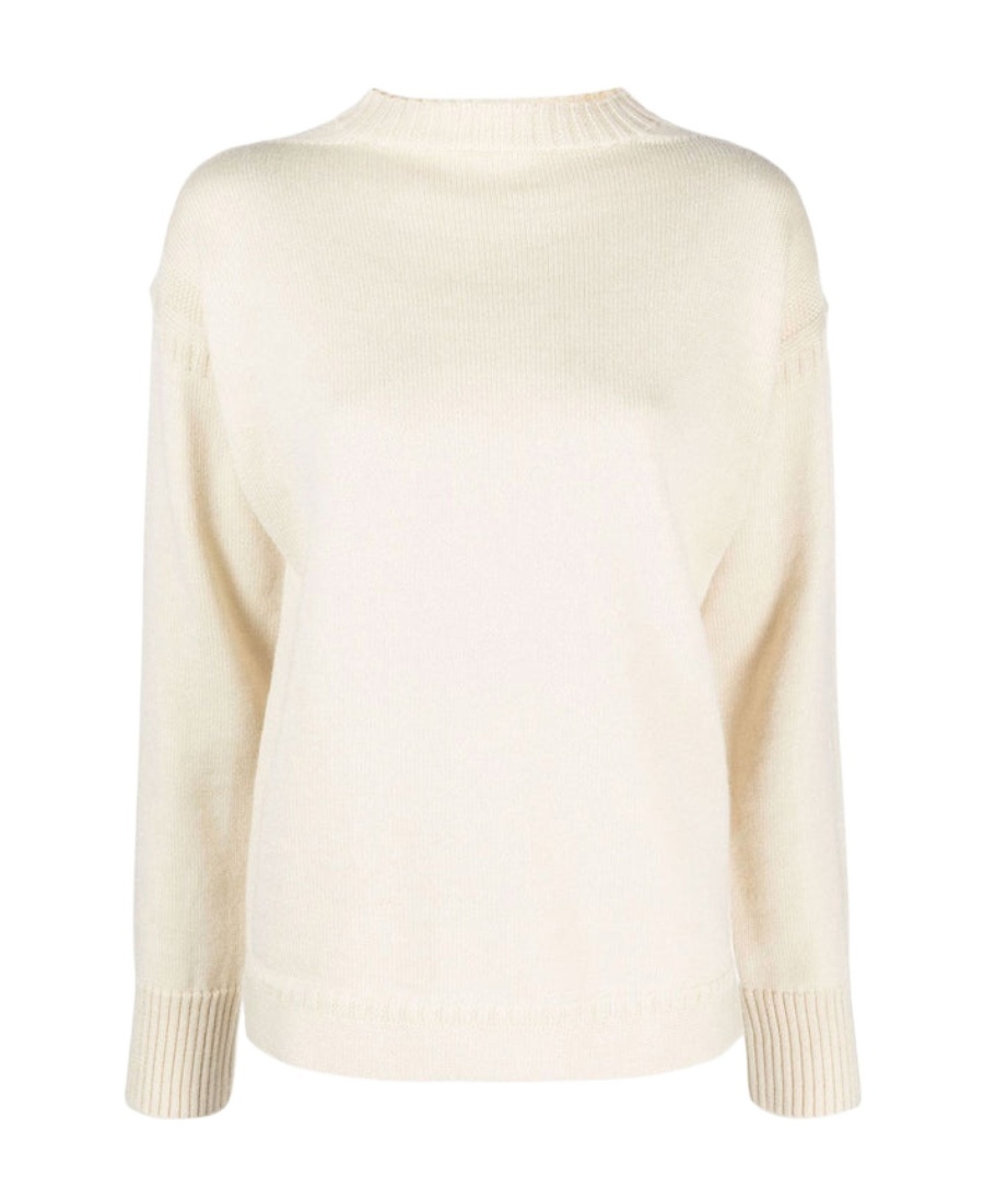 Shop Totême Boat-neck Wool Jumper In White
