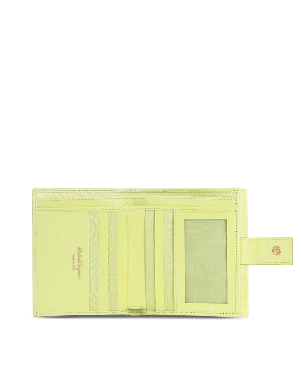 Ferragamo Logo Buckle Wallet In Yellow