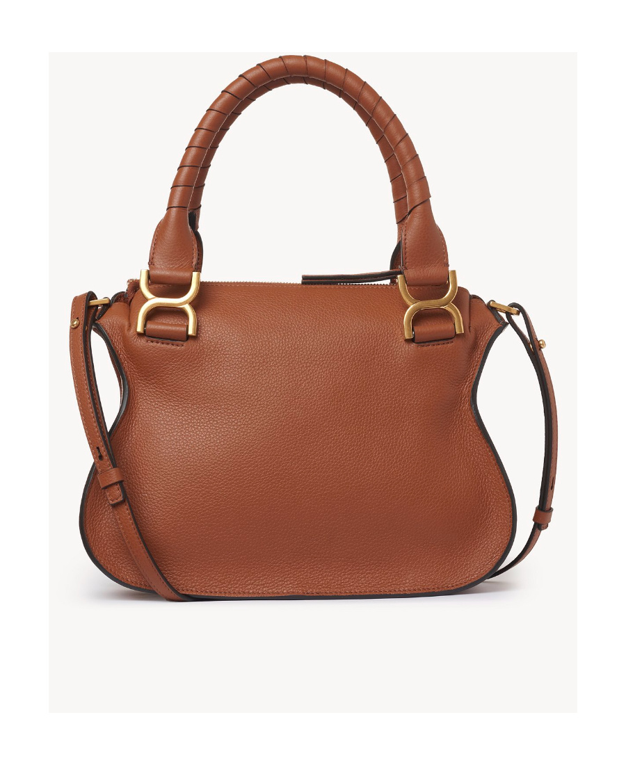 Chloé Small Mercie Bag In Granate Leather In Pattern
