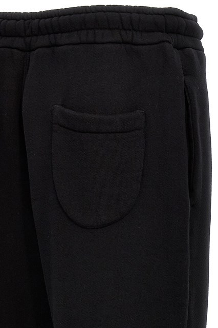 Off-white Wide-leg Cotton Joggers With Cuffed Hem In Black