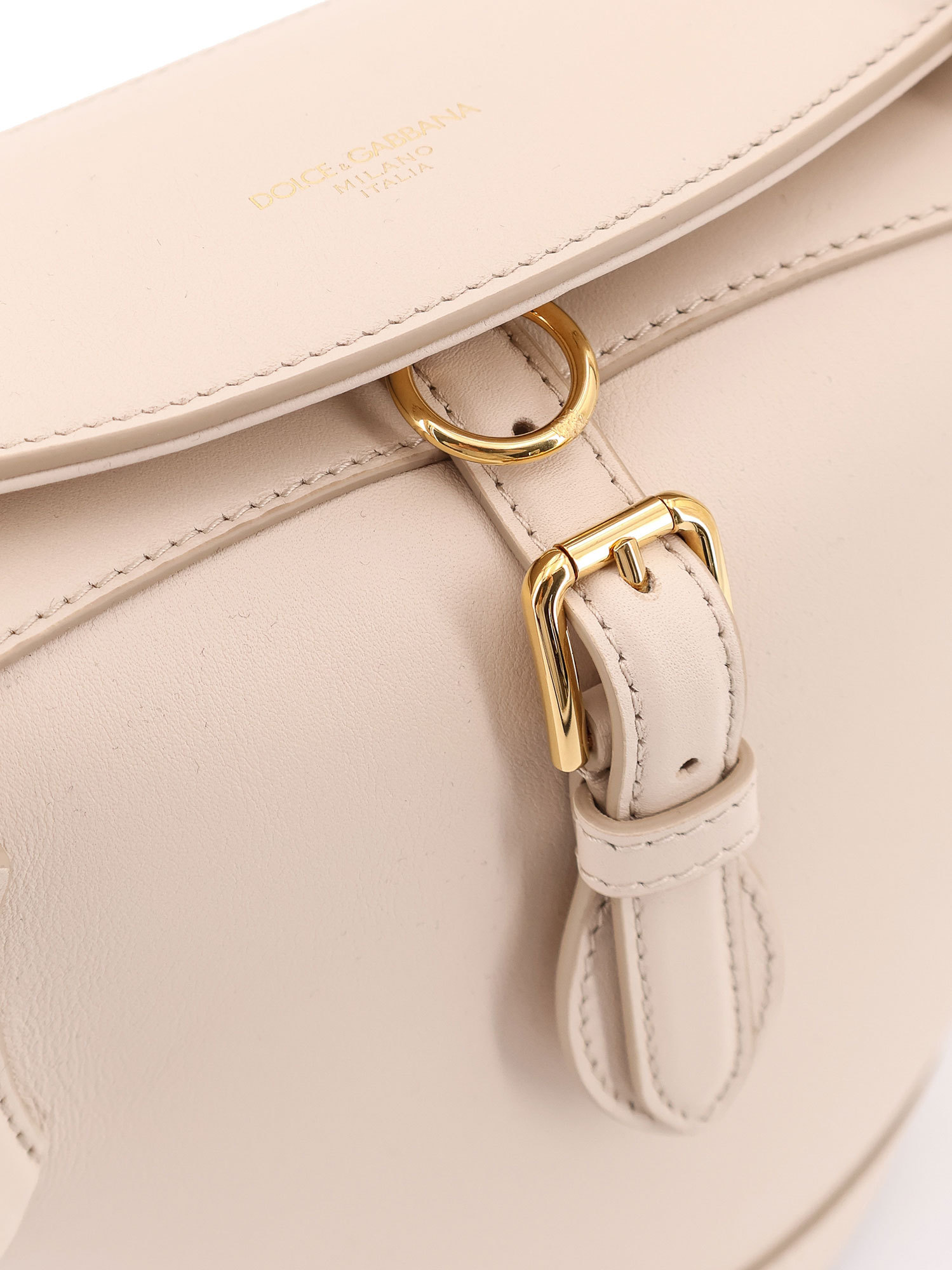 Dolce & Gabbana Capri Leather Shoulder Bag With Buckle Detail
