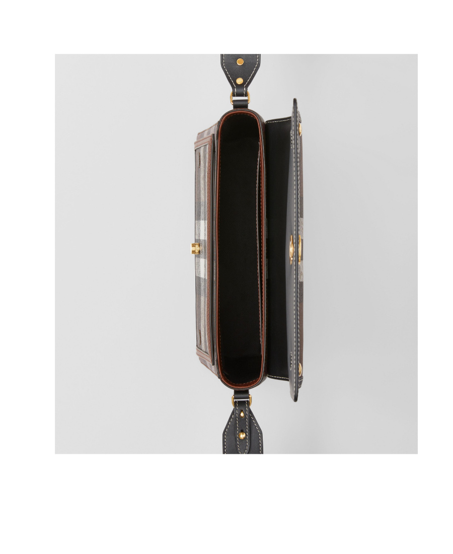 Burberry Note Check Crossbody Bag In Multicolor