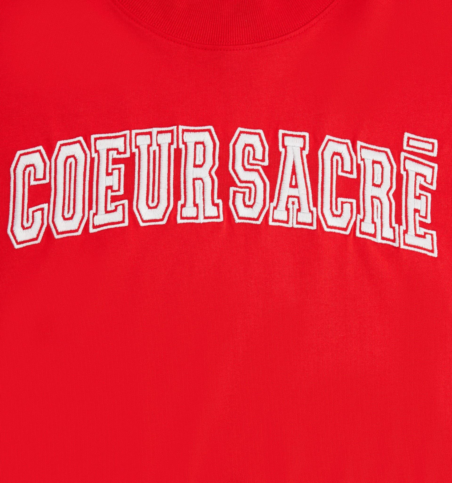 Ami Alexandre Mattiussi Couer Sacré Cropped T-shirt In Red