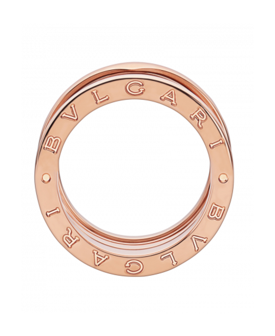 Bvlgari Logo Ring In Yellow