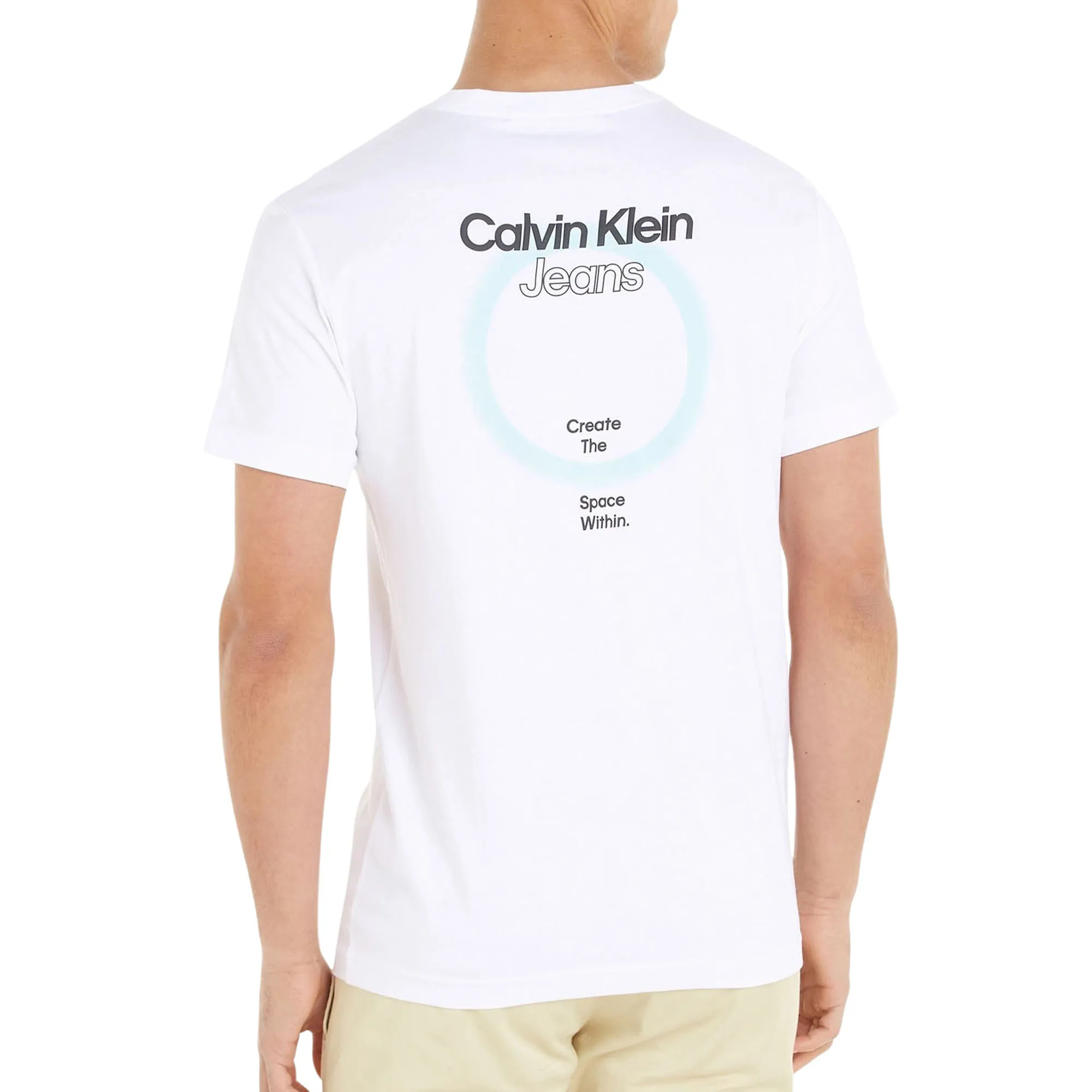 Calvin Klein Jeans Est.1978 Open-necked Black Shirt In White