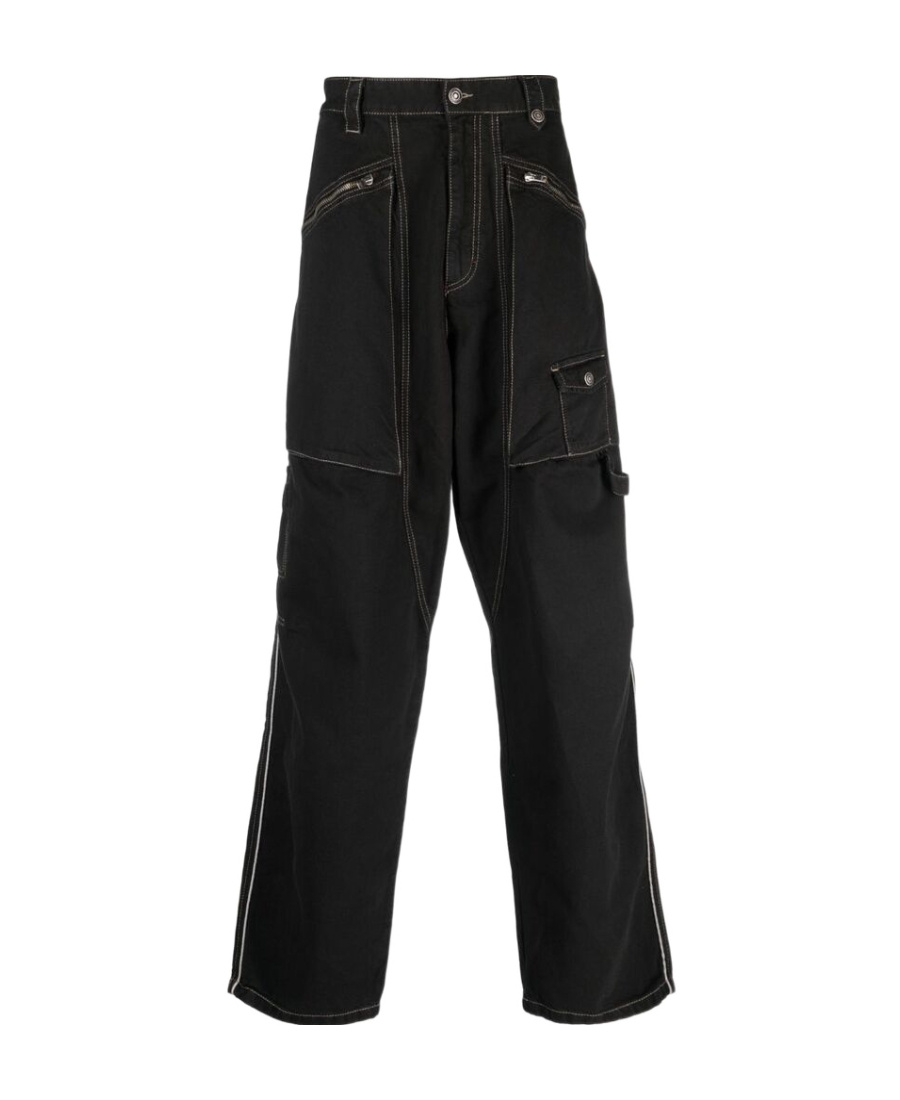Isabel Marant Multiple-pockets Wide-leg Trousers In Black