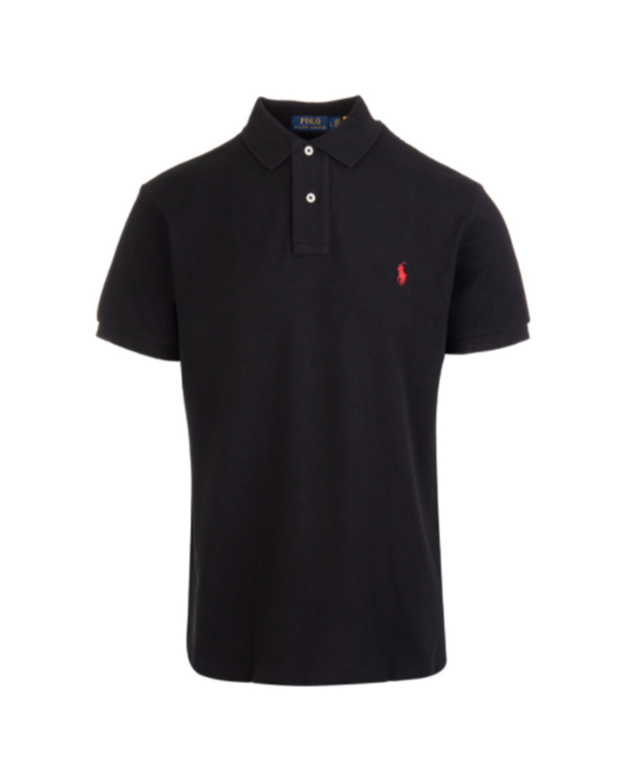 Polo Ralph Lauren Embroidered-logo Polo Shirt In Black