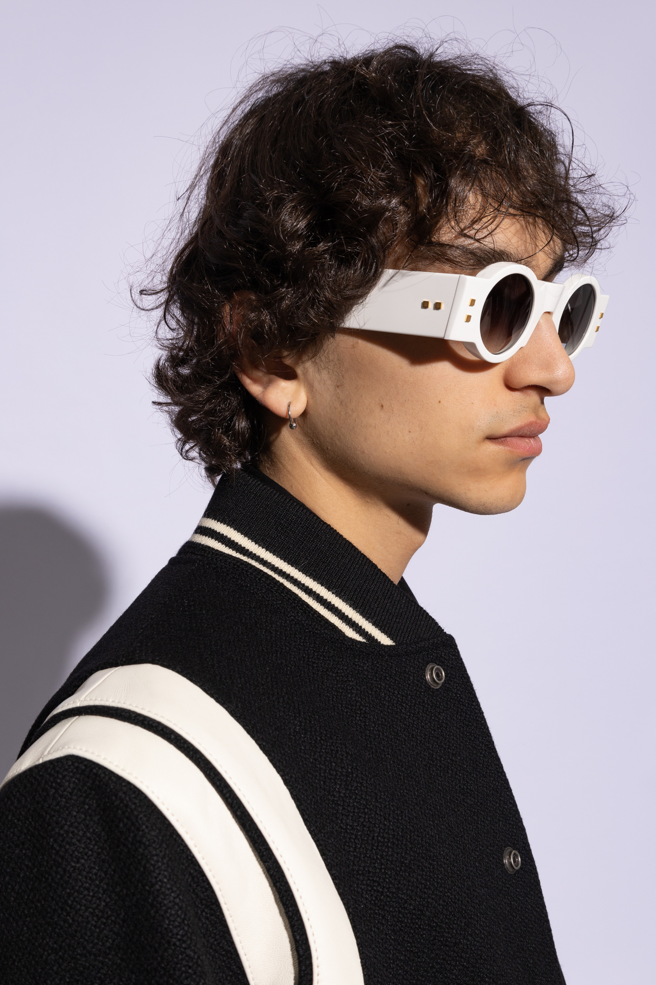 Balmain Olivier Round-frame Sunglasses In White