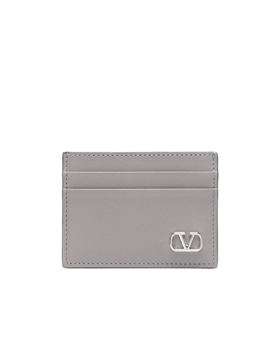 Valentino Garavani Vlogo Signature Cardholder In Gray