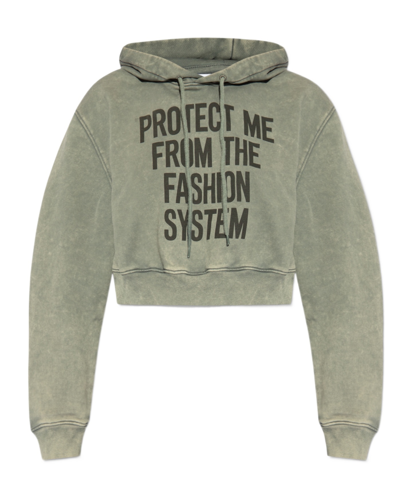 Shop Moschino Pull Rope Hooded Sweater In Gray