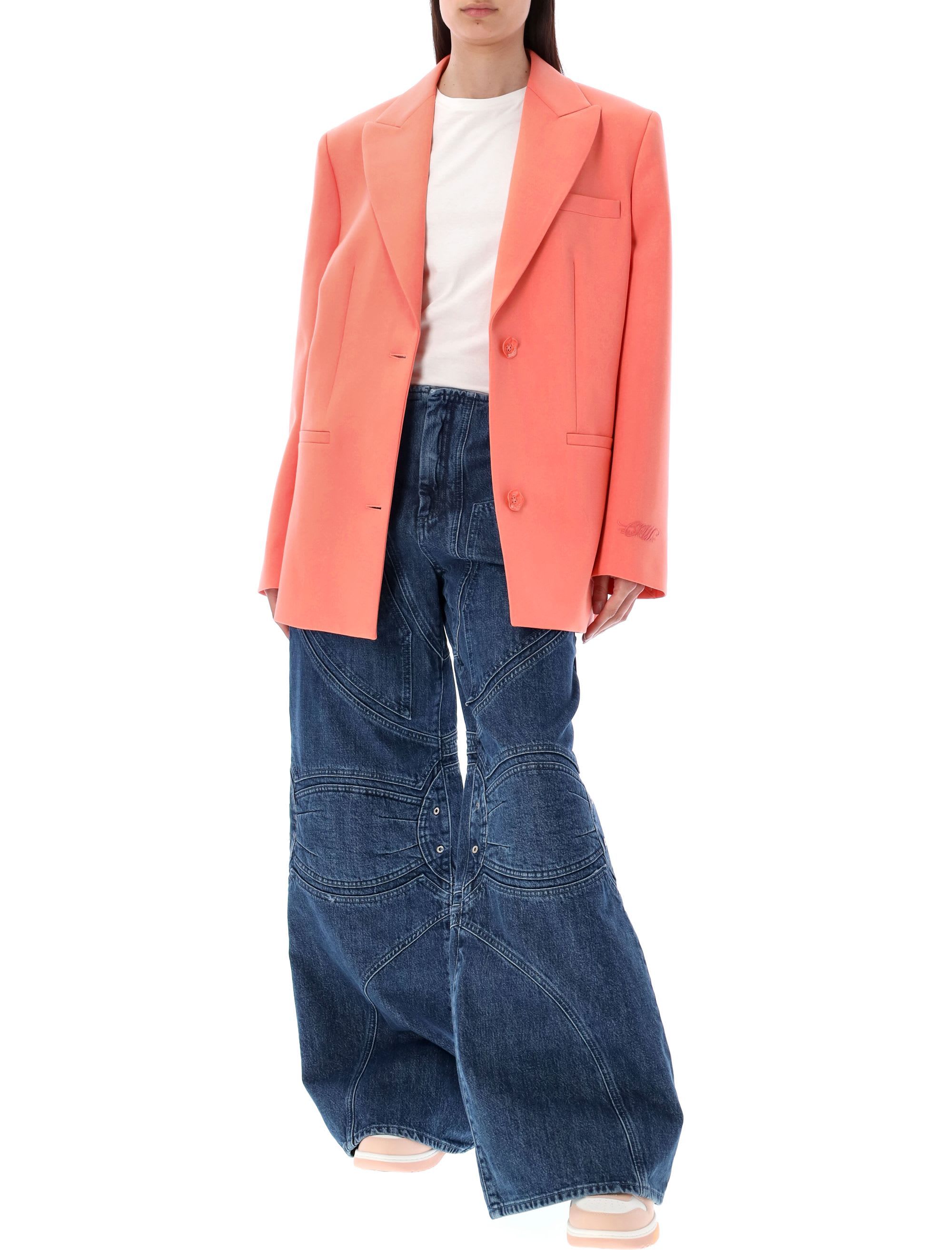Off-white Motorcycle Low Waist Pant In Blue