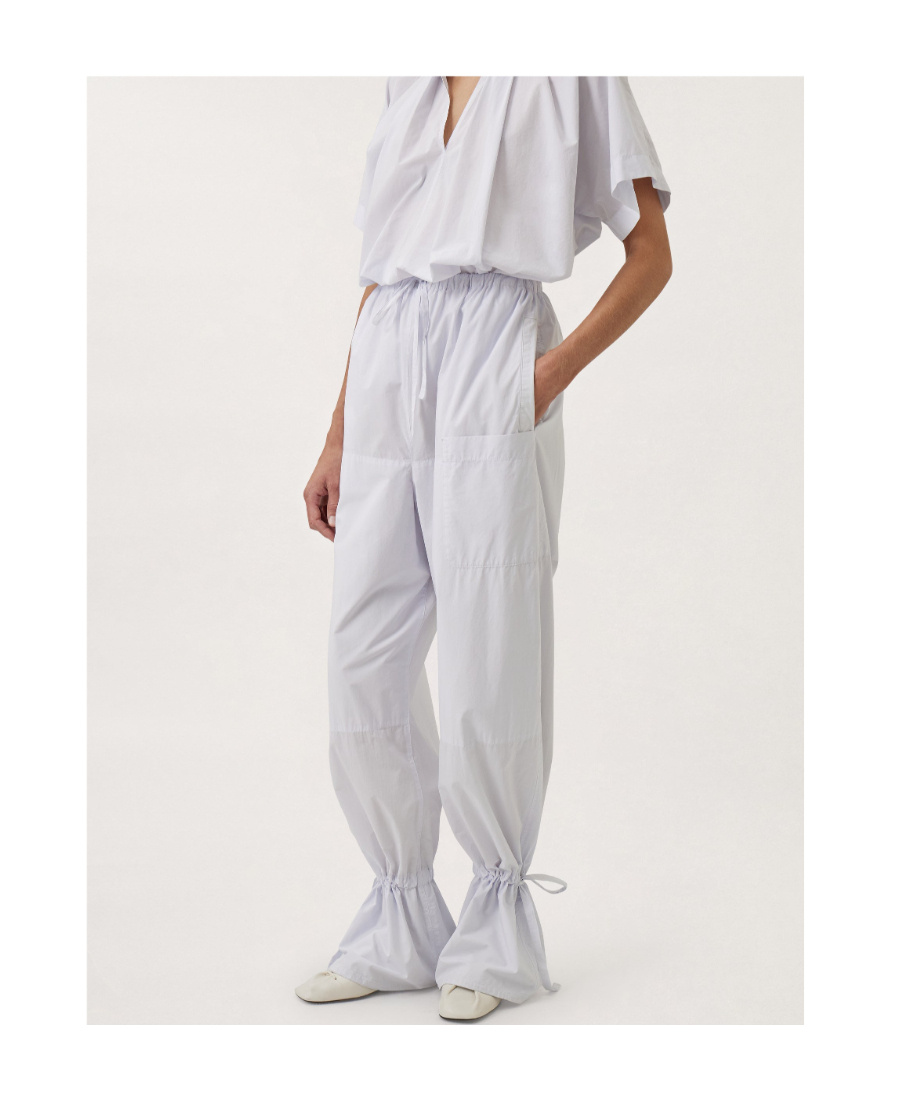 Lemaire Drawstring Casual Trousers In White