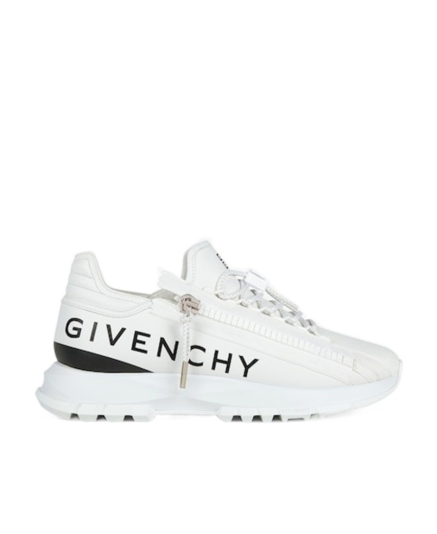 Shop Givenchy Spectre Runner Sneakers In Leather With Zip In White