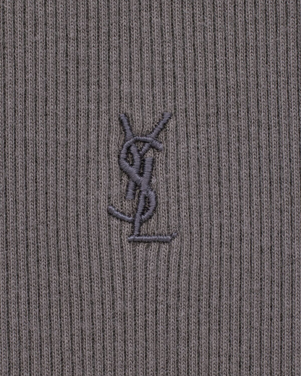 Saint Laurent Ribbed Texture Sleeveless Tank Top In Black